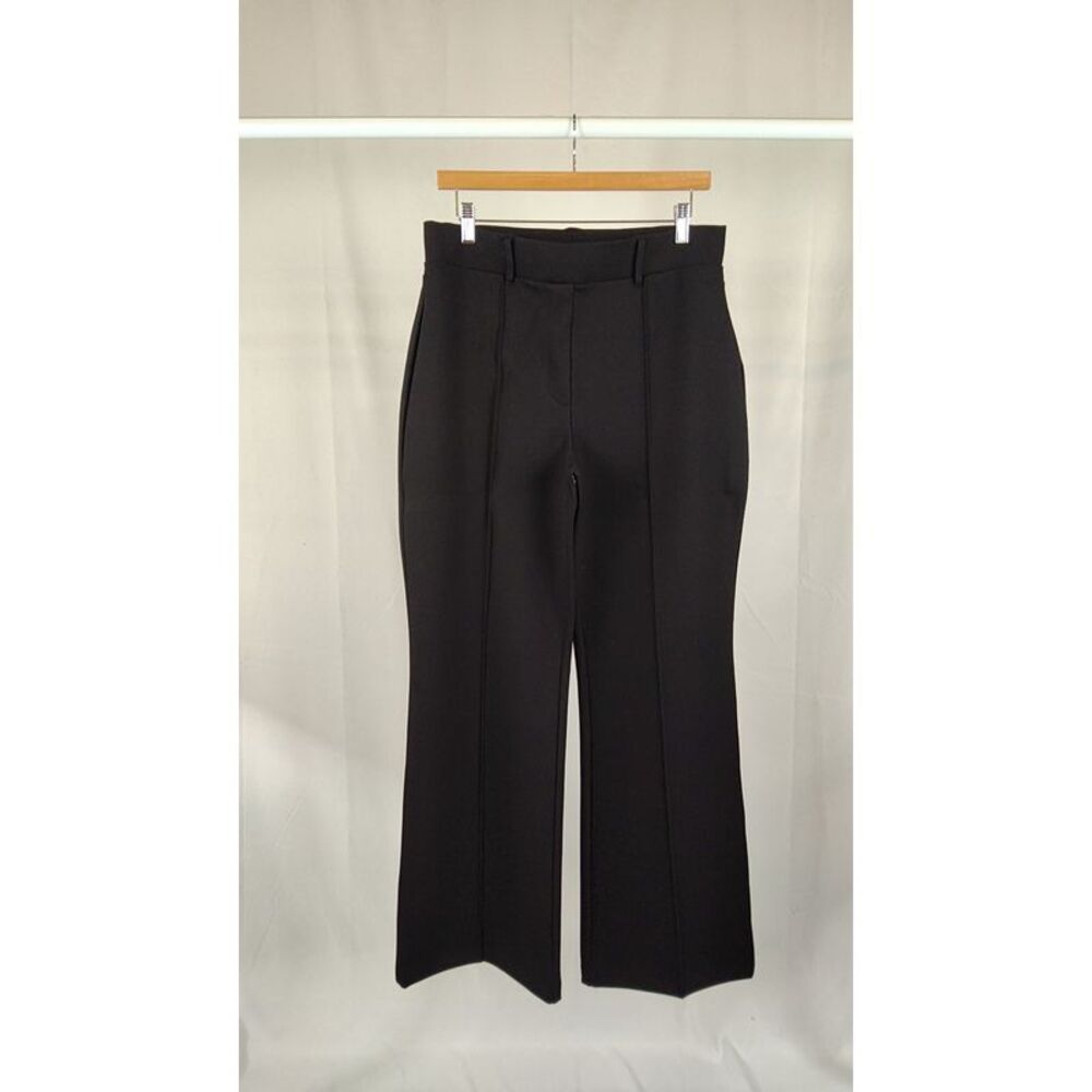 Quince Women Ultra-Stretch Ponte Flare Leg Pants Black L - Picture 1 of 2